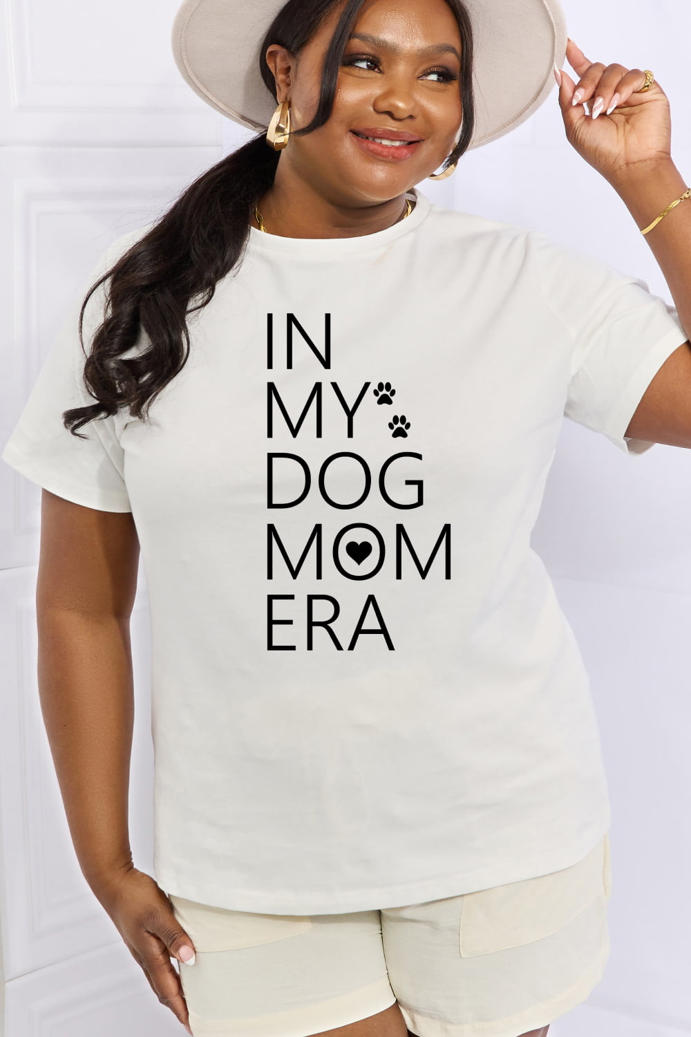 Full Size IN MY DOG MOM ERA Graphic Cotton Tee - T-Shirts - Shirts & Tops - 3 - 2024