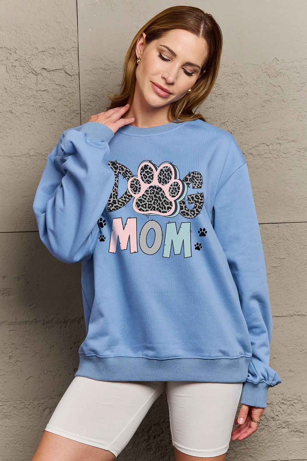Full Size DOG MOM Graphic Sweatshirt - T-Shirts - Shirts & Tops - 3 - 2024