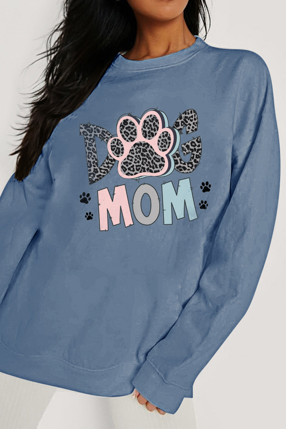 Full Size DOG MOM Graphic Sweatshirt - T-Shirts - Shirts & Tops - 9 - 2024