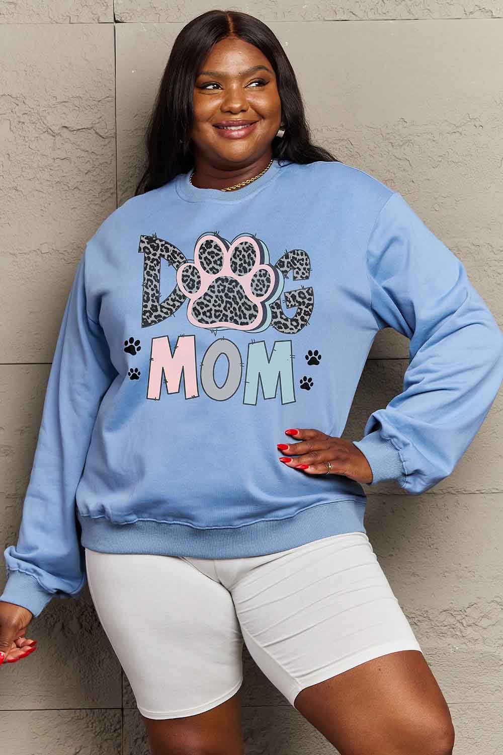 Full Size DOG MOM Graphic Sweatshirt - T-Shirts - Shirts & Tops - 4 - 2024