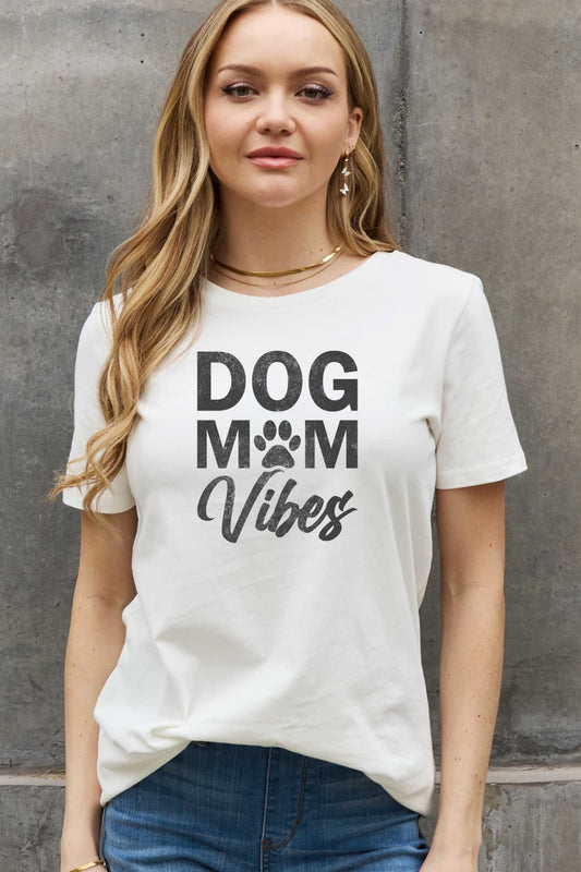 Full Size DOG MOM VIBES Graphic Cotton Tee - White / S - T-Shirts - Shirts & Tops - 1 - 2024