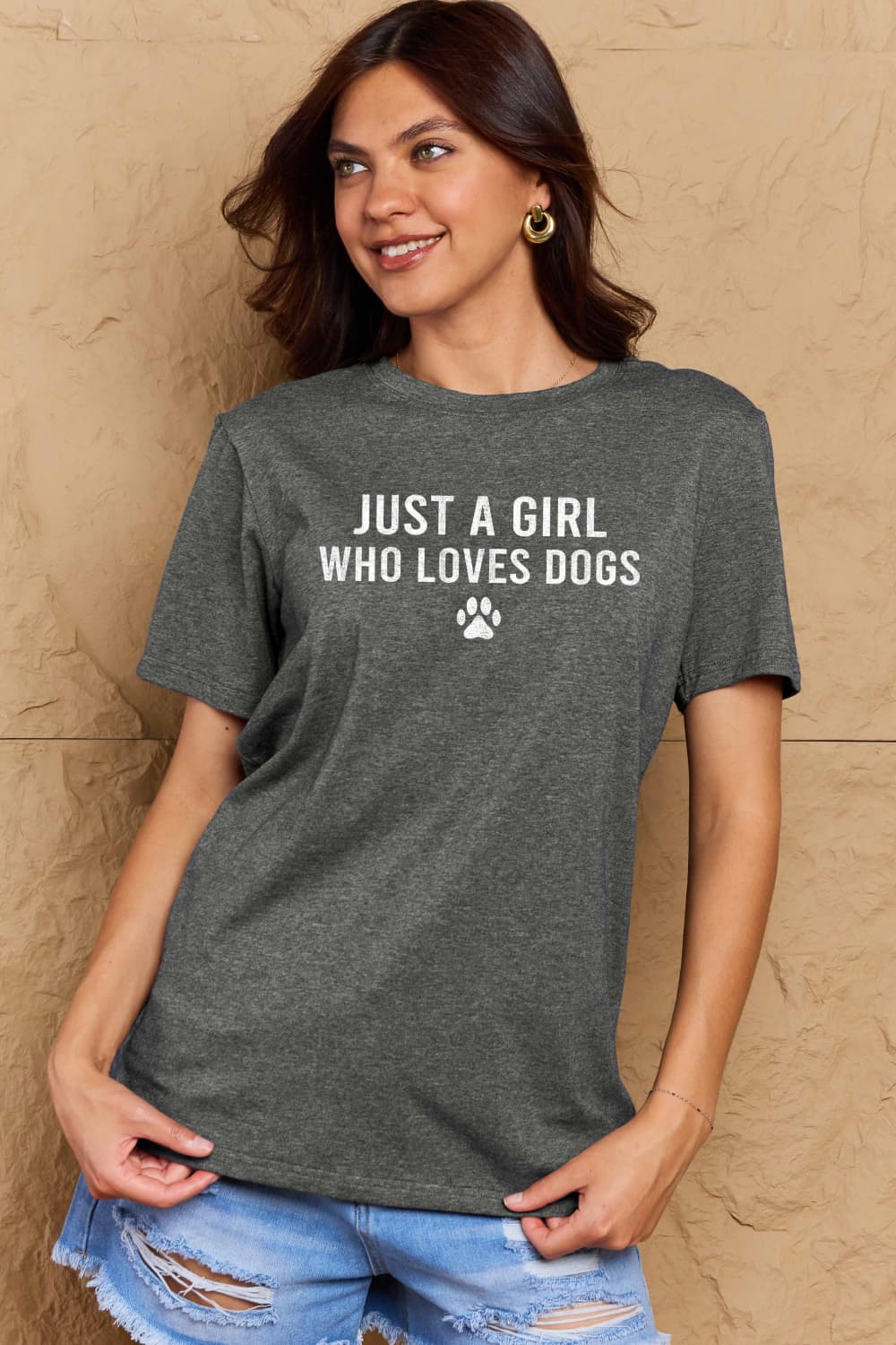 Full Size Dog Paw Graphic Cotton T-Shirt - T-Shirts - Shirts & Tops - 20 - 2024