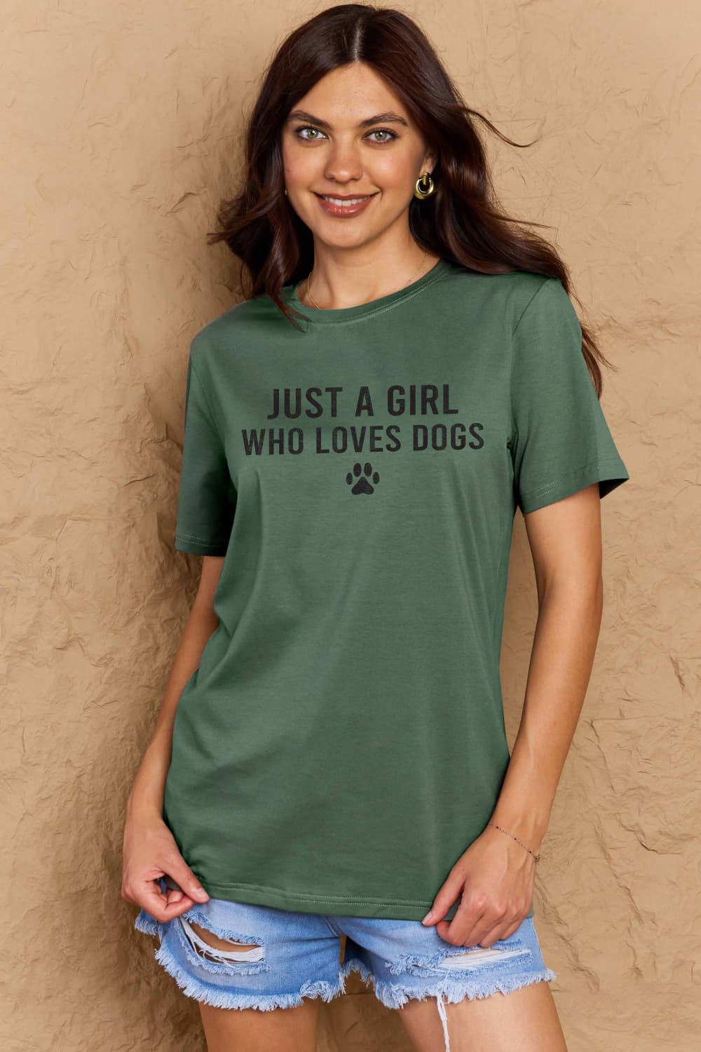 Full Size Dog Paw Graphic Cotton T-Shirt - Green / S - T-Shirts - Shirts & Tops - 25 - 2024