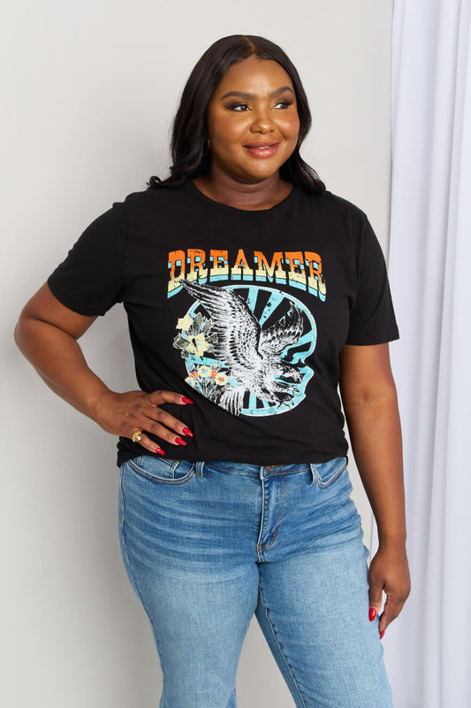 Full Size DREAMER Graphic T-Shirt - Black / S - T-Shirts - Shirts & Tops - 1 - 2024