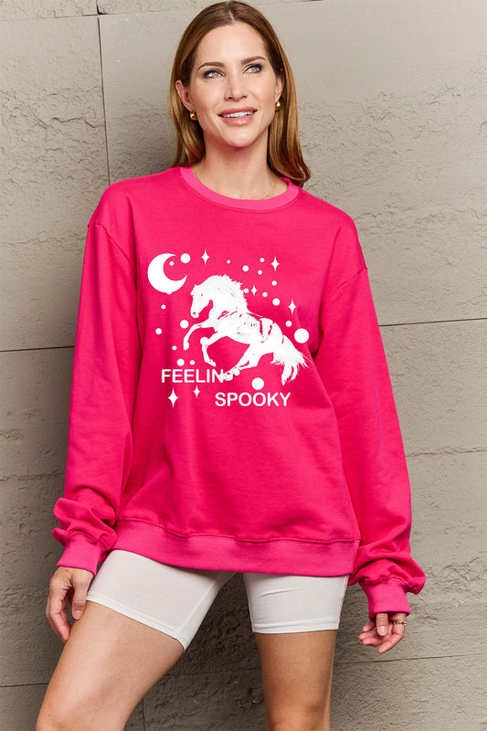 Full Size Graphic Drop Shoulder Sweatshirt - Pink / S - T-Shirts - Shirts & Tops - 1 - 2024