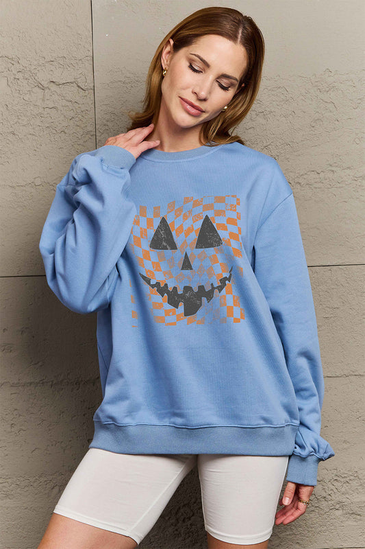 Full Size Graphic Dropped Shoulder Sweatshirt - Blue / S - T-Shirts - Shirts & Tops - 1 - 2024
