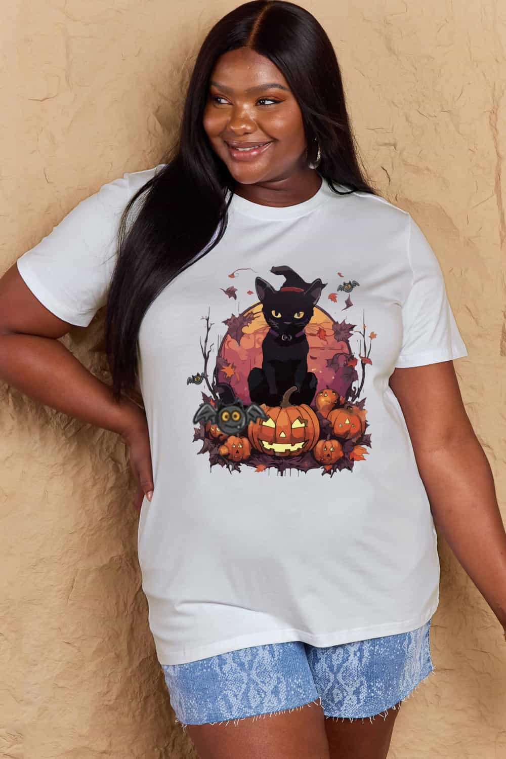 Full Size Halloween Theme Graphic T-Shirt - T-Shirts - Shirts & Tops - 3 - 2024