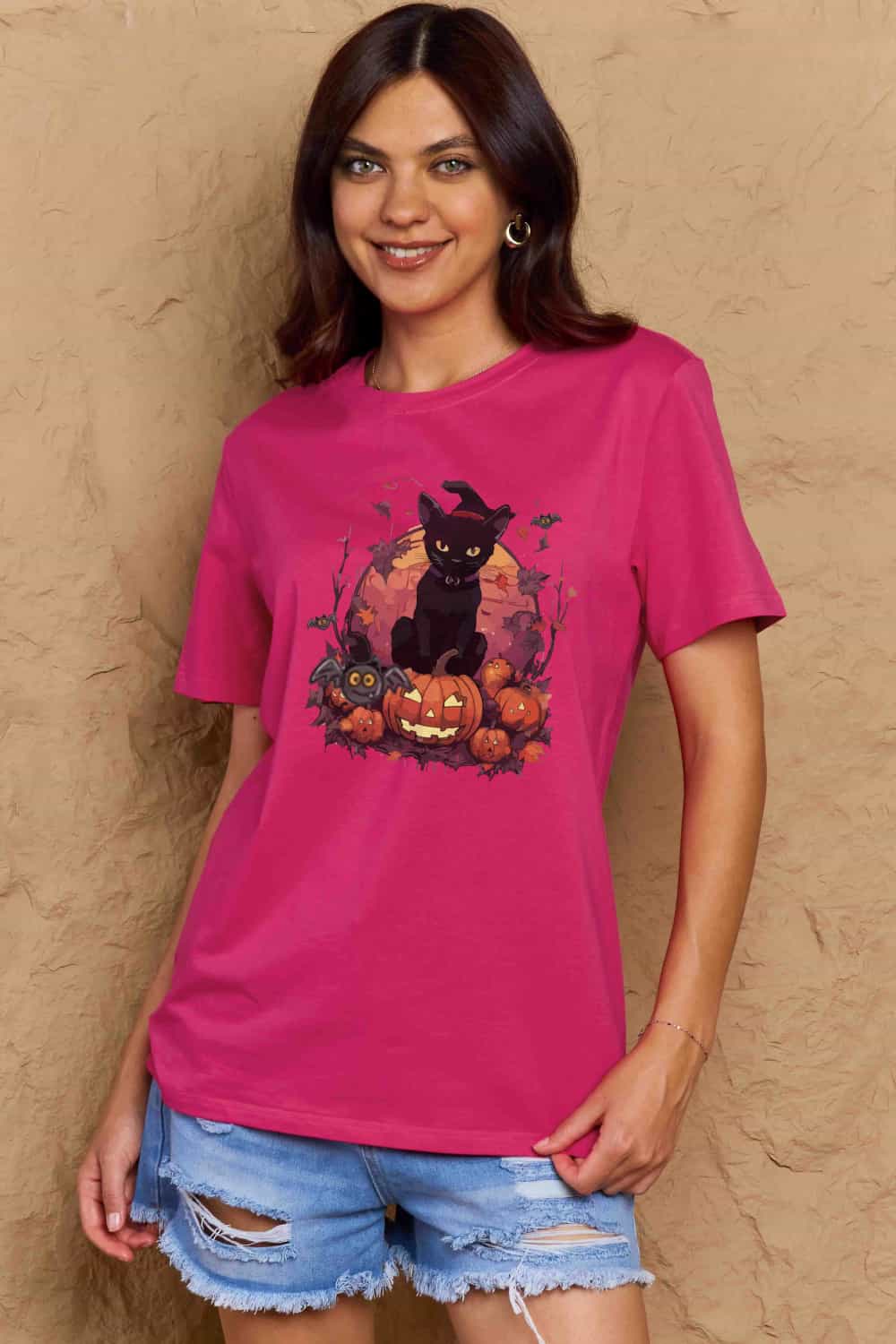 Full Size Halloween Theme Graphic T-Shirt - T-Shirts - Shirts & Tops - 17 - 2024