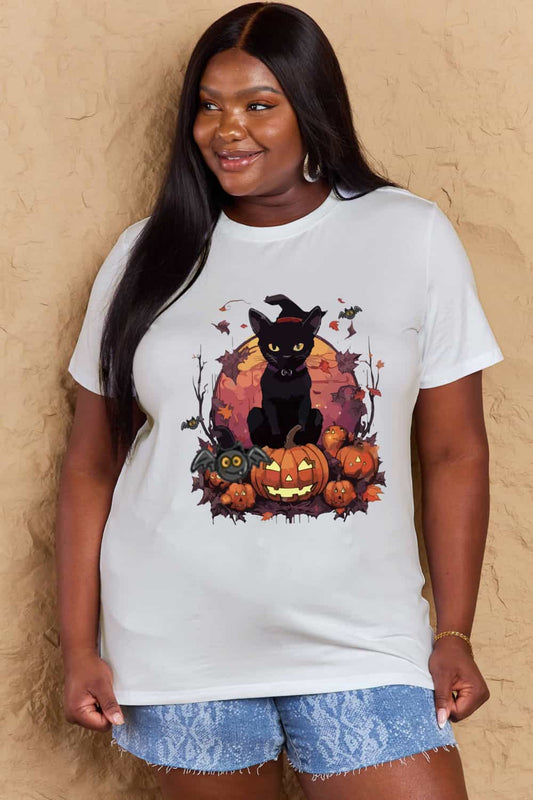 Full Size Halloween Theme Graphic T-Shirt - White / S - T-Shirts - Shirts & Tops - 1 - 2024