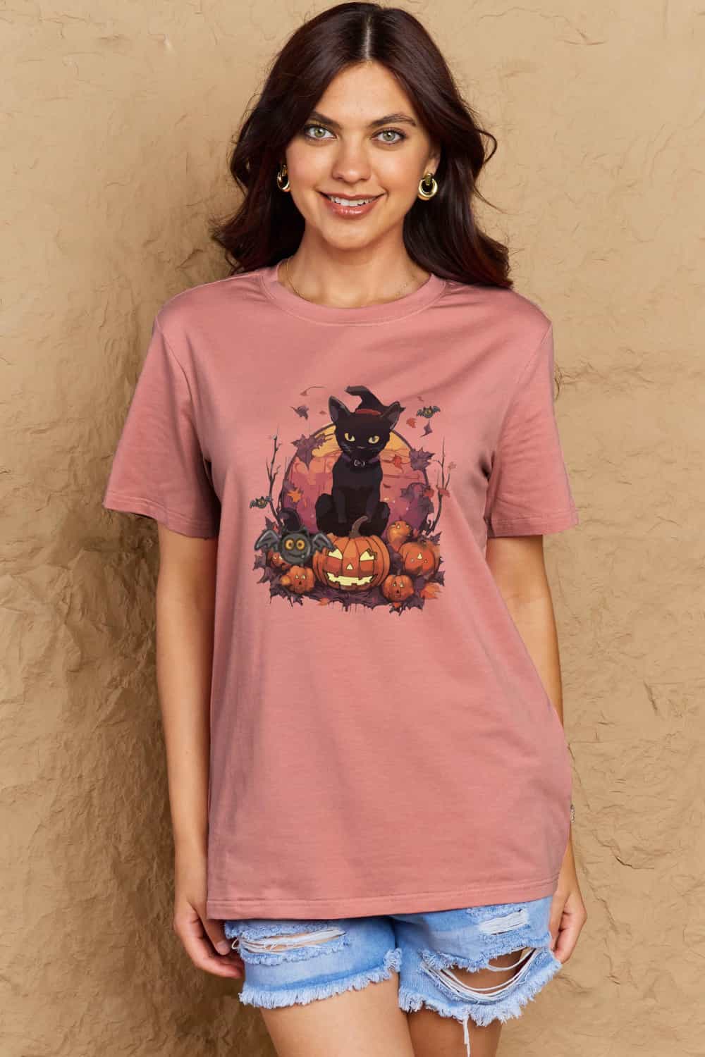 Full Size Halloween Theme Graphic T-Shirt - T-Shirts - Shirts & Tops - 11 - 2024
