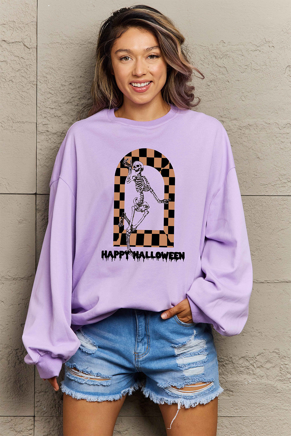 Full Size HAPPY HALLOWEEN Graphic Sweatshirt - T-Shirts - Shirts & Tops - 4 - 2024