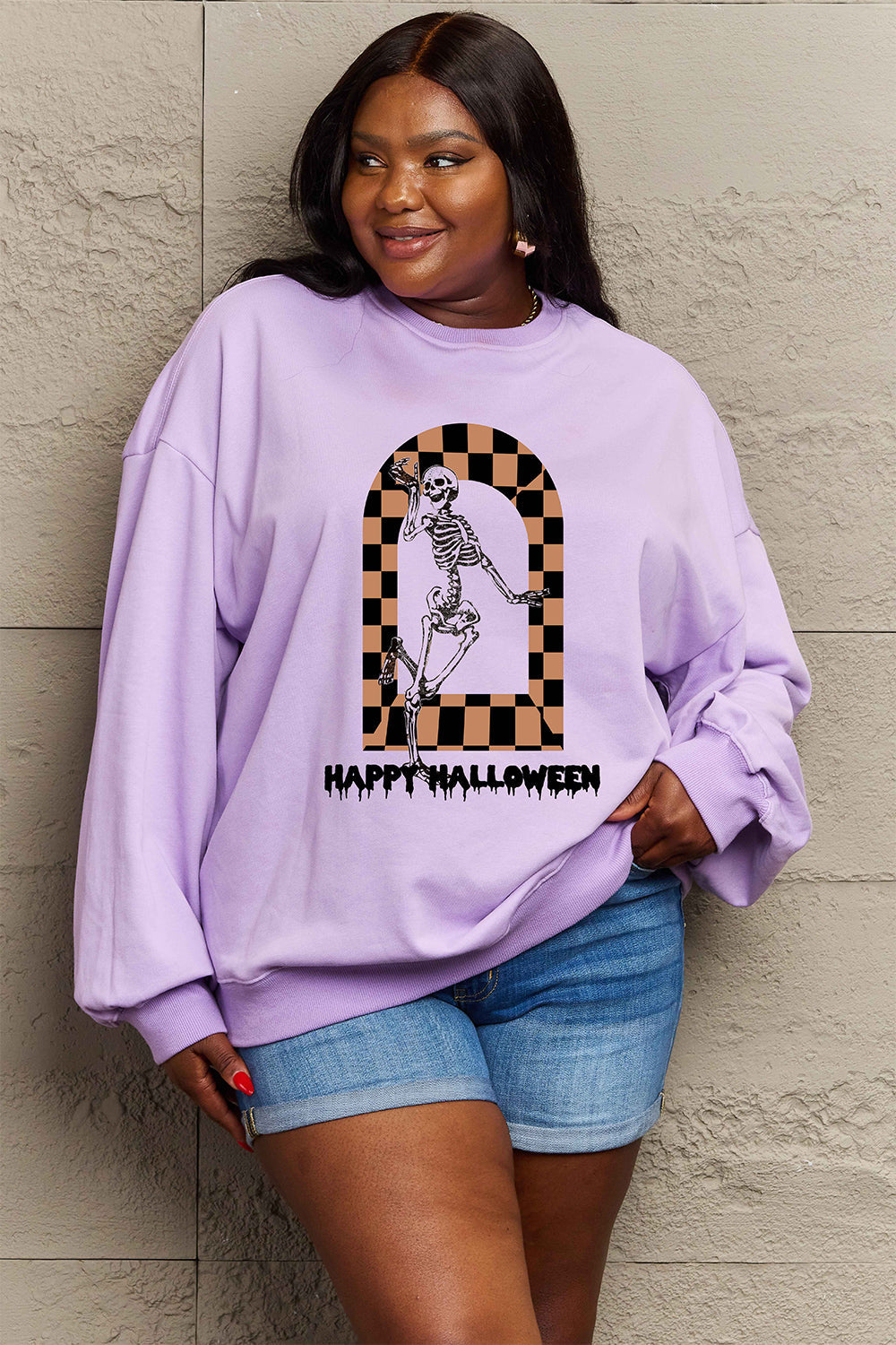 Full Size HAPPY HALLOWEEN Graphic Sweatshirt - T-Shirts - Shirts & Tops - 3 - 2024