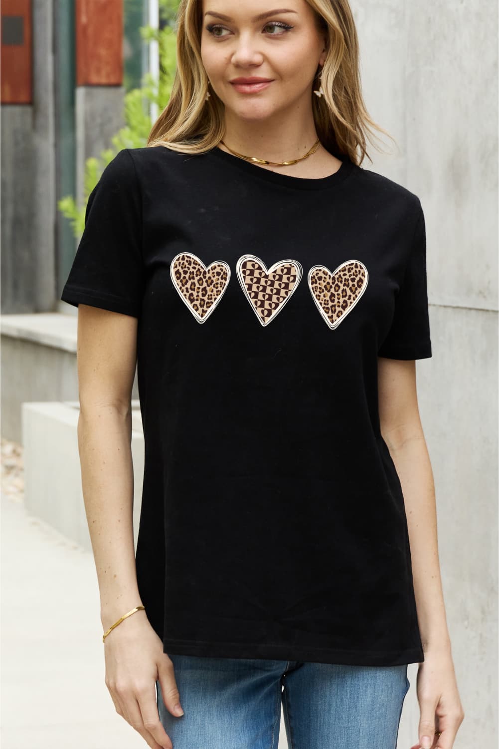 Full Size Heart Graphic Cotton Tee - T-Shirts - Shirts & Tops - 5 - 2024