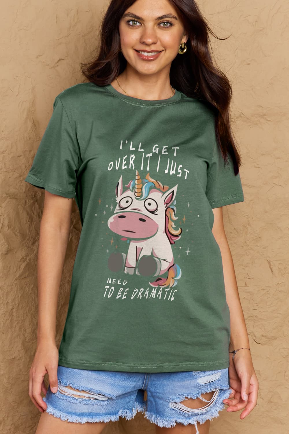 Full Size I’LL GET OVER IT I JUST NEED TO BE DRAMATIC Graphic Cotton Tee - T-Shirts - Shirts & Tops - 13 - 2024