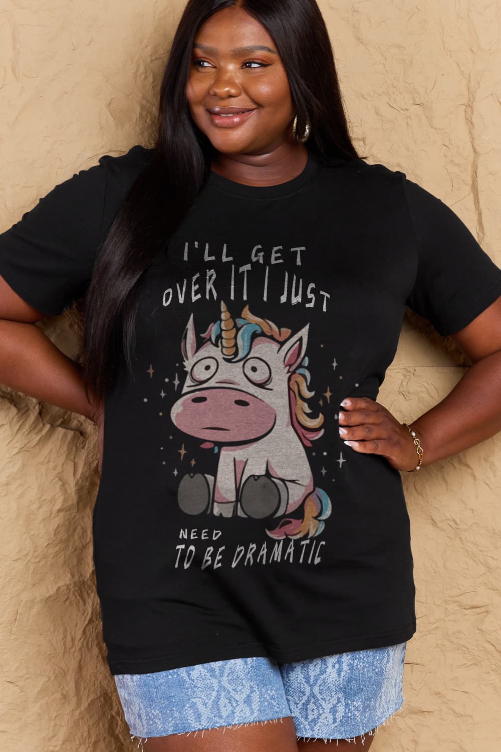 Full Size I’LL GET OVER IT I JUST NEED TO BE DRAMATIC Graphic Cotton Tee - T-Shirts - Shirts & Tops - 5 - 2024