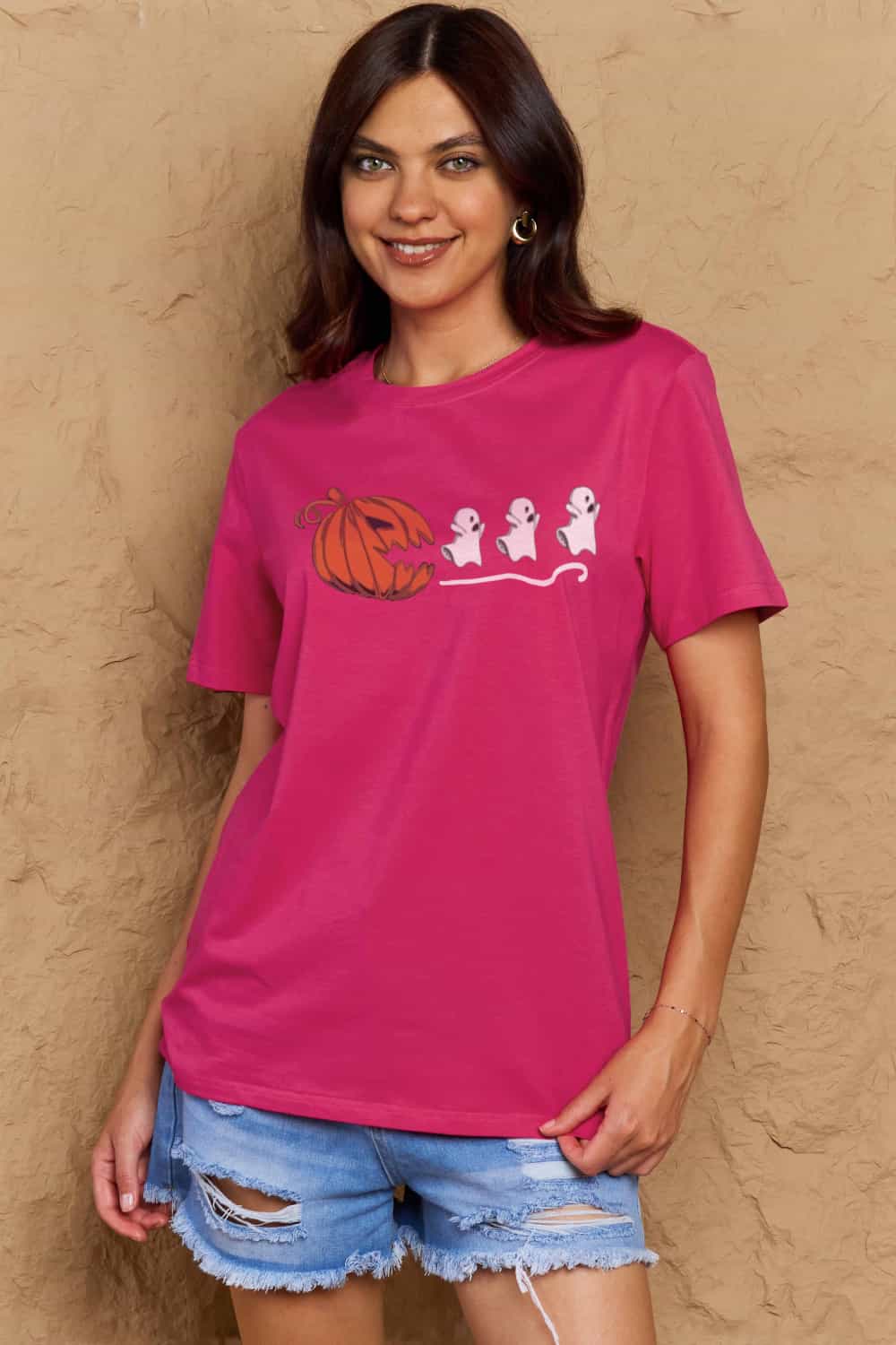 Full Size Jack-O’-Lantern Graphic Cotton T-Shirt - T-Shirts - Shirts & Tops - 20 - 2024