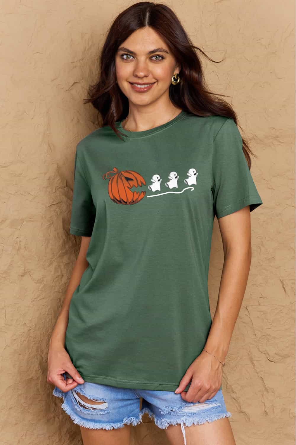 Full Size Jack-O’-Lantern Graphic Cotton T-Shirt - T-Shirts - Shirts & Tops - 26 - 2024