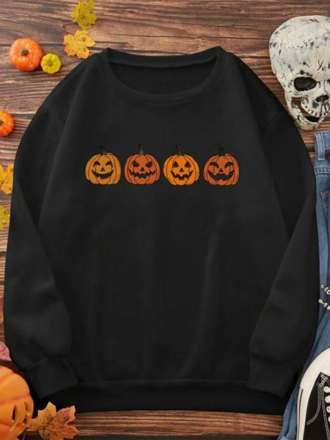 Full Size Jack-O’-Lantern Graphic T-Shirt - Black / S - T-Shirts - Shirts & Tops - 1 - 2024