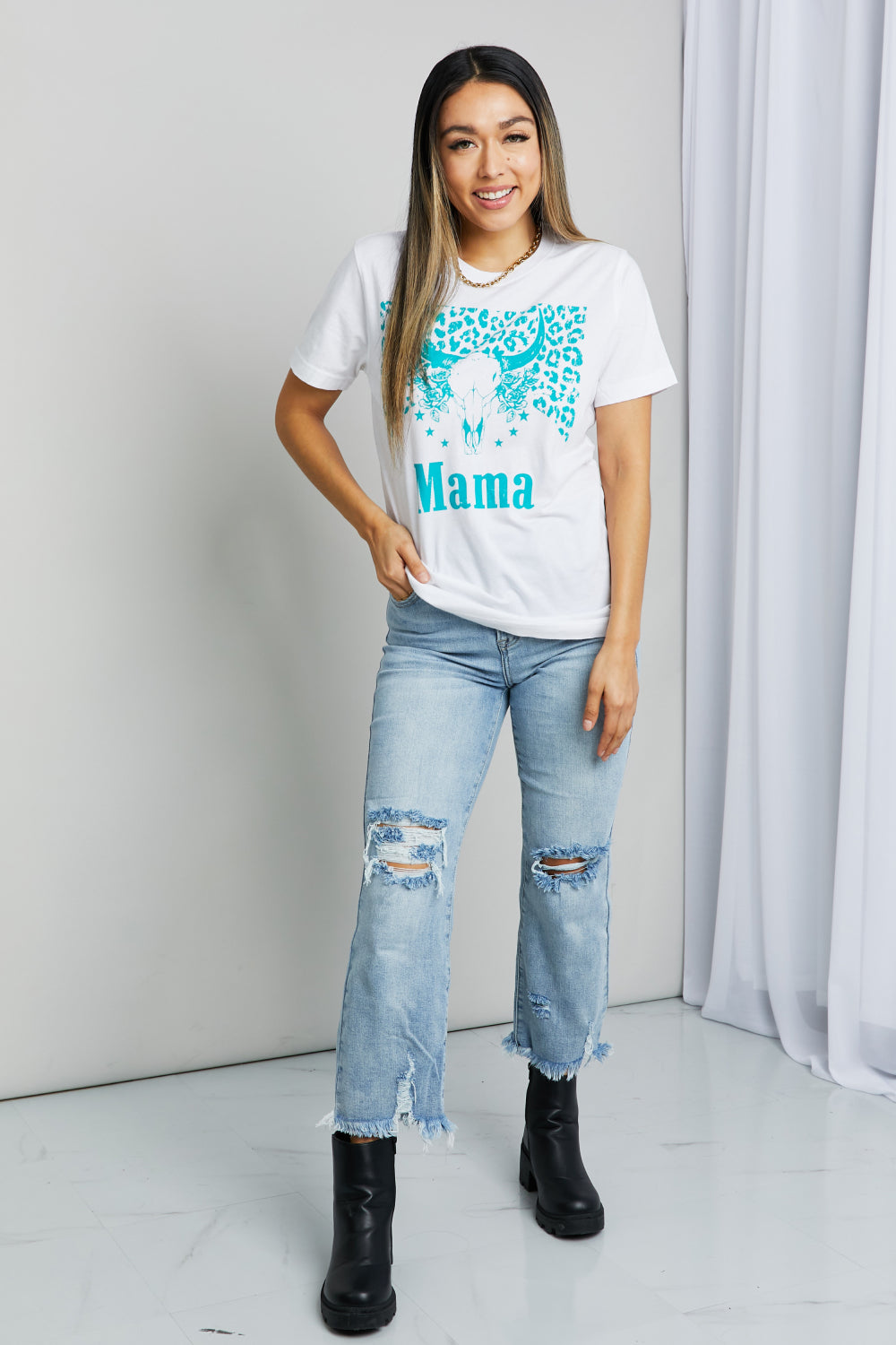 Full Size MAMA Animal Graphic Tee Shirt - T-Shirts - Shirts & Tops - 3 - 2024