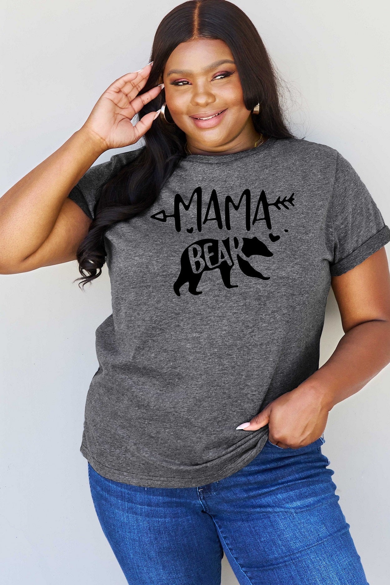 Full Size MAMA BEAR Graphic Cotton T-Shirt - Gray / S - T-Shirts - Shirts & Tops - 21 - 2024