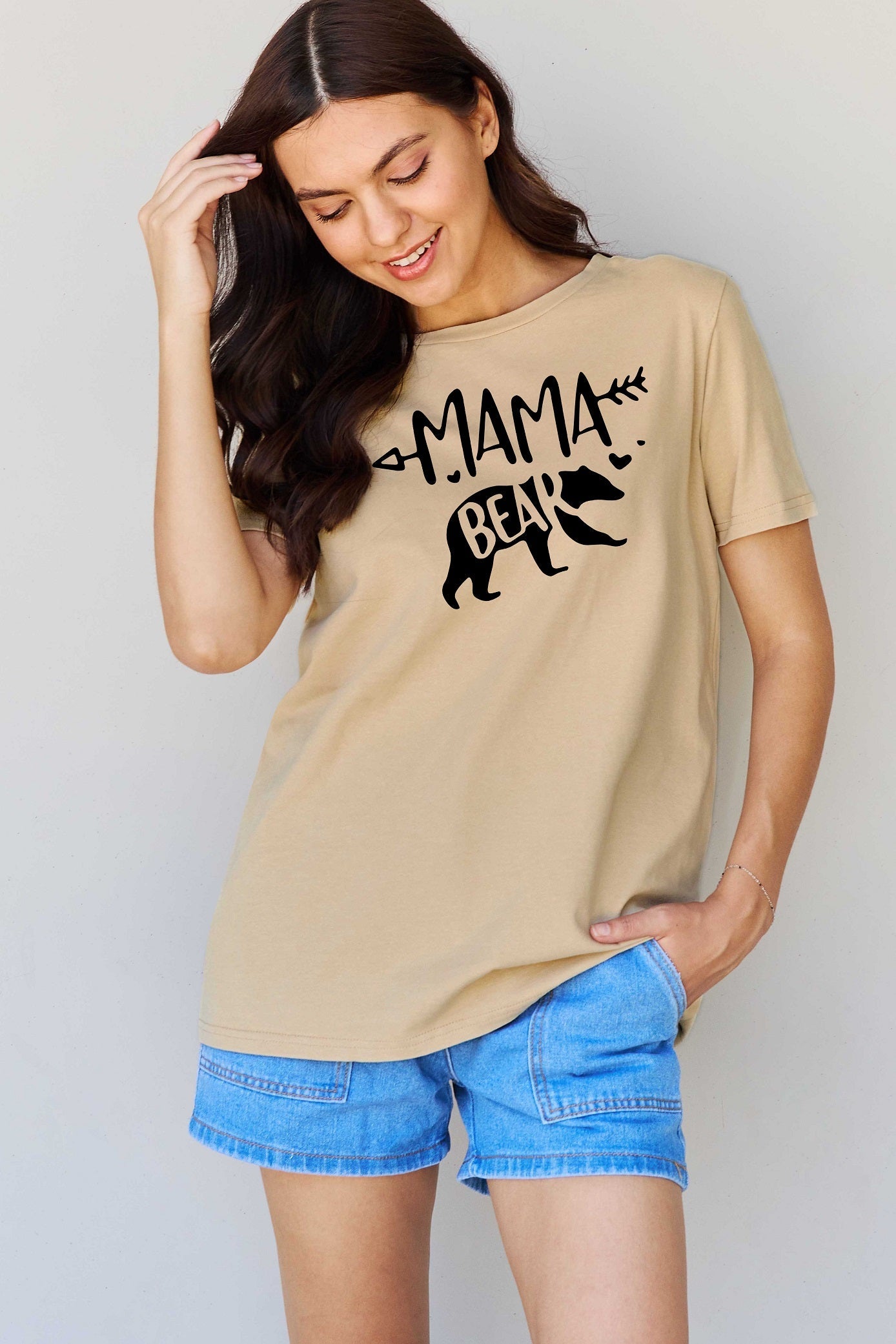 Full Size MAMA BEAR Graphic Cotton T-Shirt - T-Shirts - Shirts & Tops - 16 - 2024
