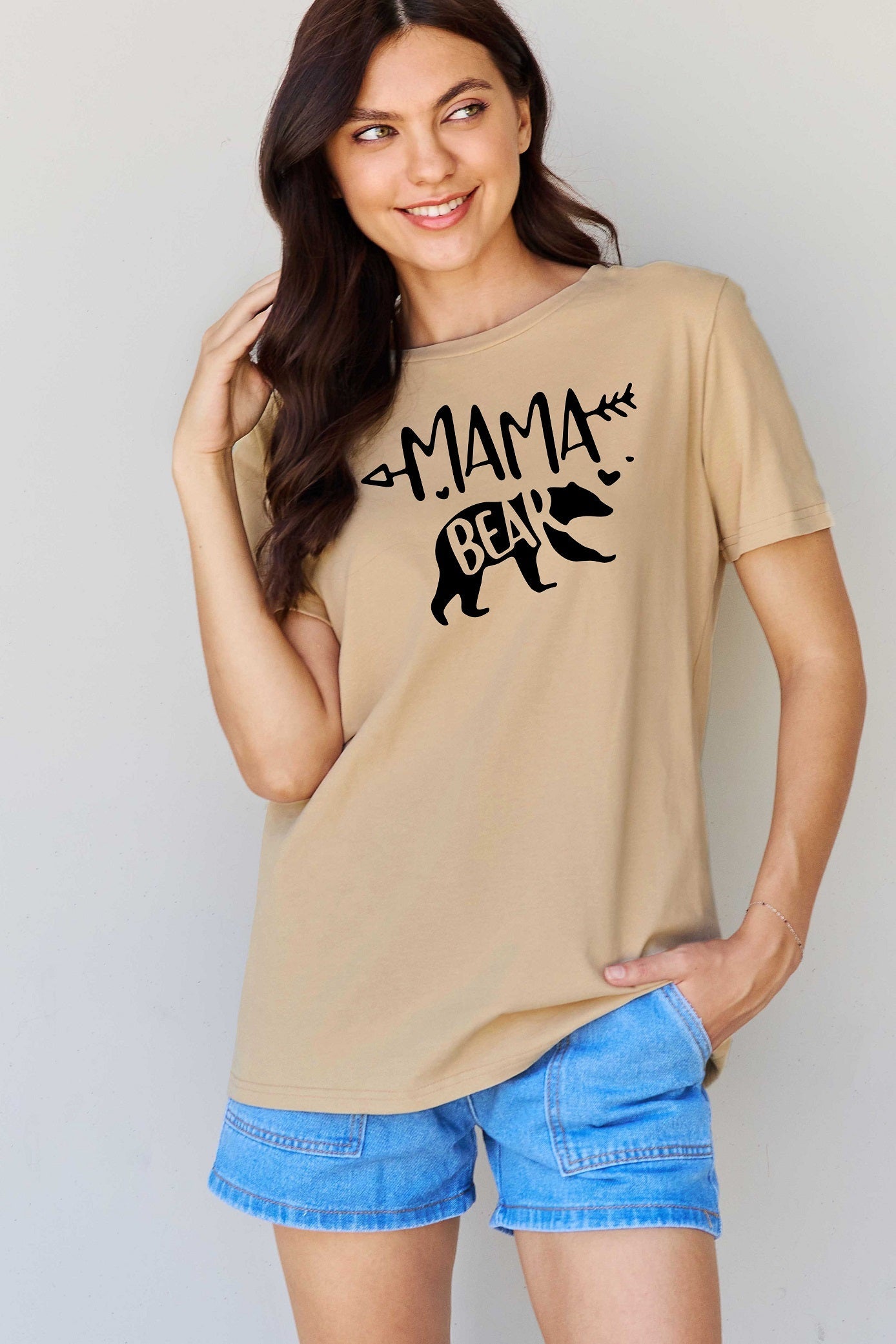 Full Size MAMA BEAR Graphic Cotton T-Shirt - Beige / S - T-Shirts - Shirts & Tops - 17 - 2024