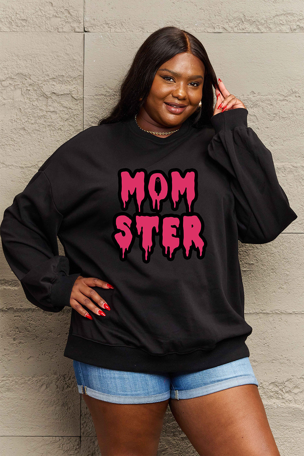 Full Size MOM STER Graphic Sweatshirt - T-Shirts - Shirts & Tops - 4 - 2024