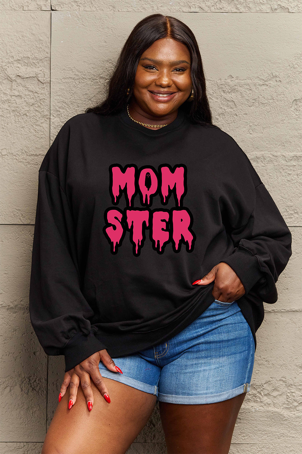 Full Size MOM STER Graphic Sweatshirt - T-Shirts - Shirts & Tops - 5 - 2024