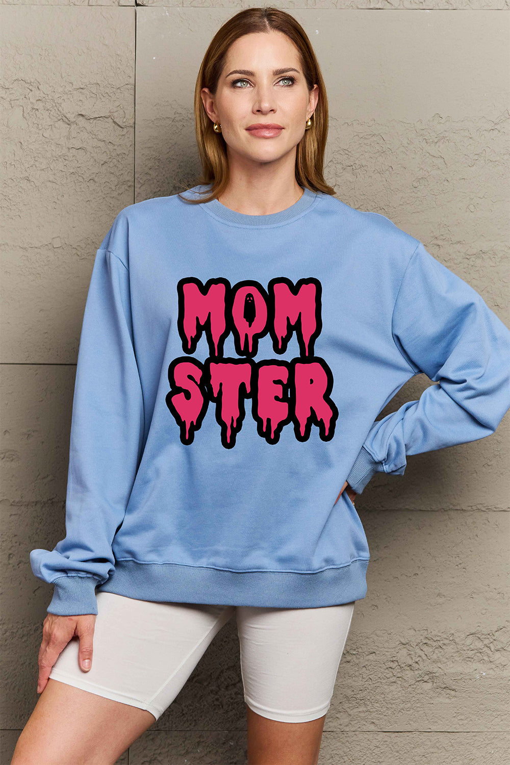 Full Size MOM STER Graphic Sweatshirt - Blue / S - T-Shirts - Shirts & Tops - 13 - 2024