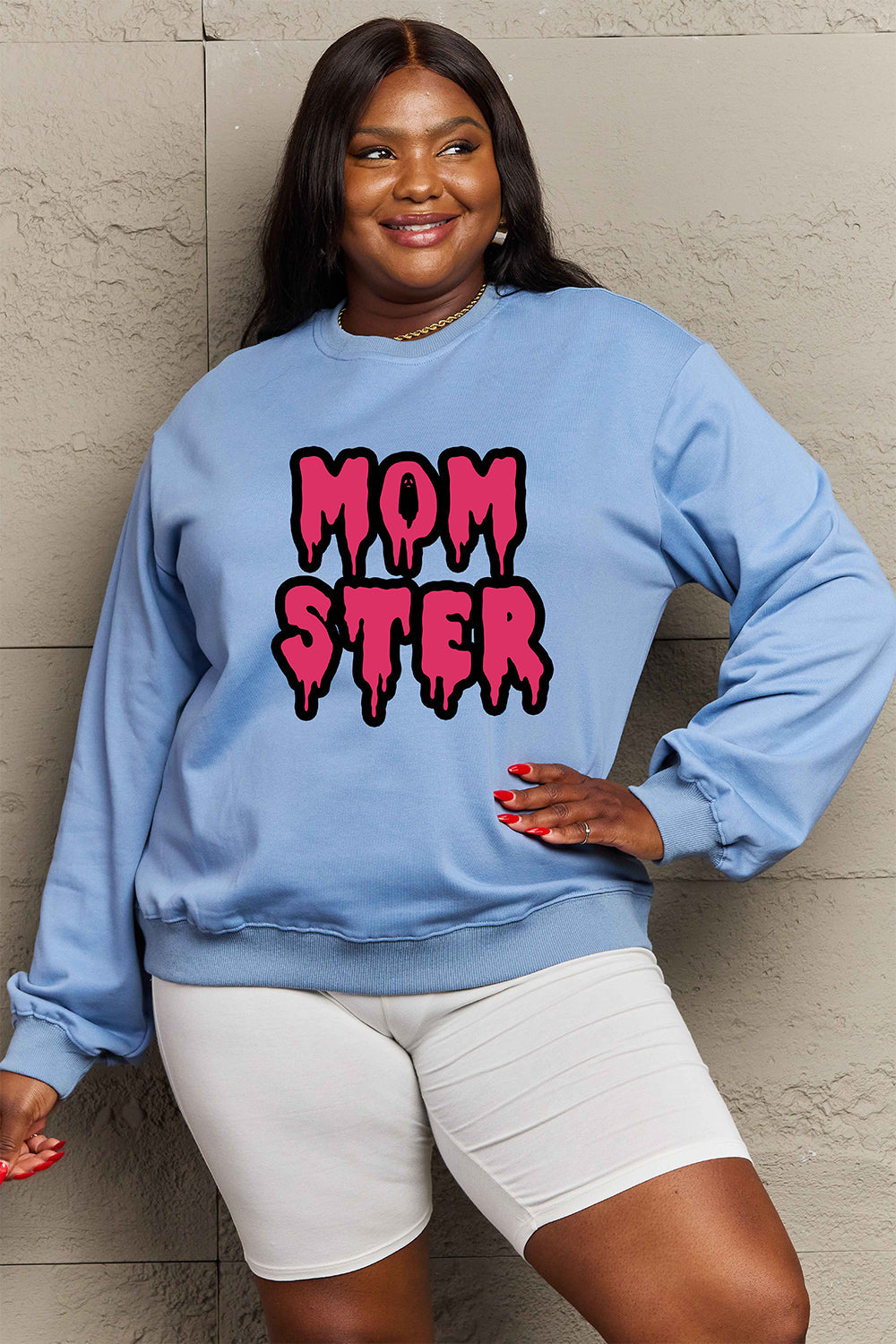 Full Size MOM STER Graphic Sweatshirt - T-Shirts - Shirts & Tops - 16 - 2024