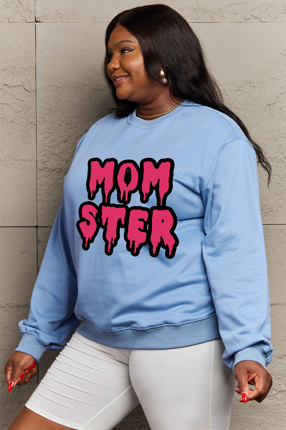 Full Size MOM STER Graphic Sweatshirt - T-Shirts - Shirts & Tops - 17 - 2024