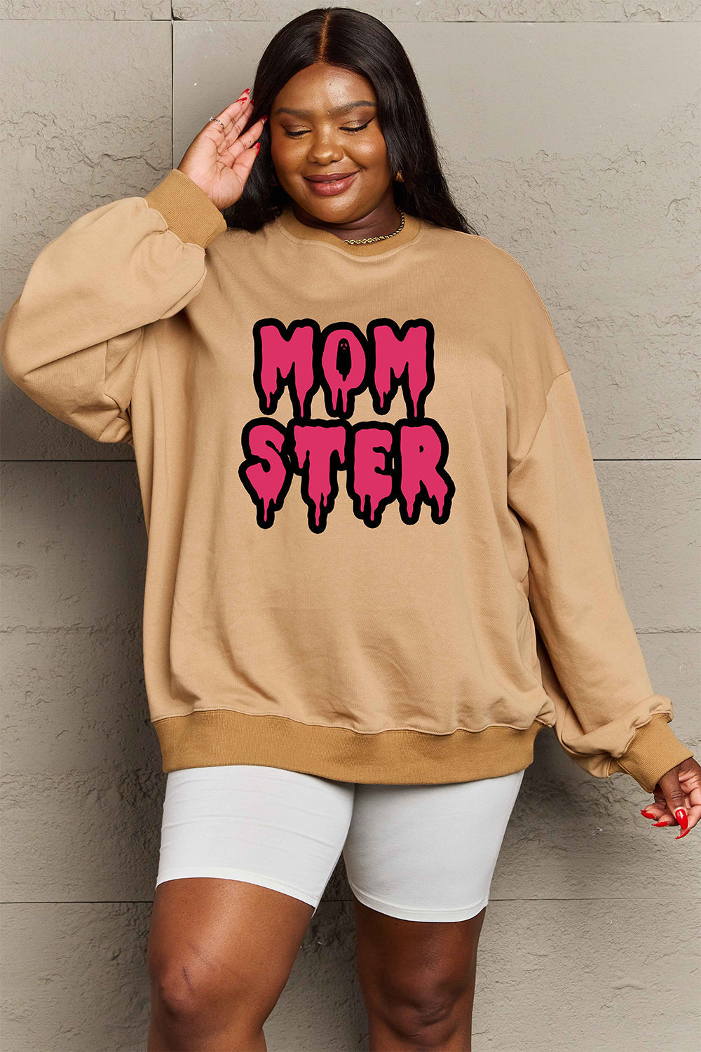 Full Size MOM STER Graphic Sweatshirt - T-Shirts - Shirts & Tops - 11 - 2024