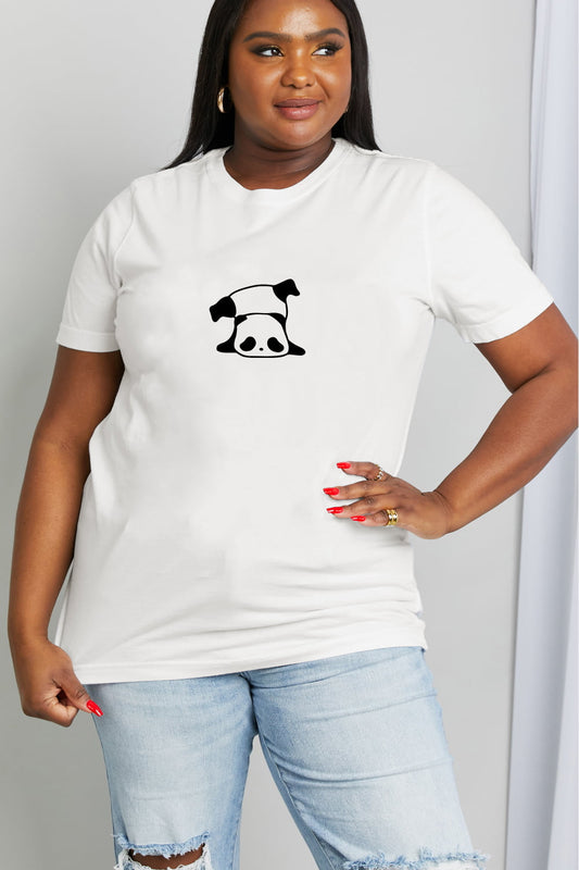 Full Size Panda Graphic Cotton Tee - White / S - T-Shirts - Shirts & Tops - 1 - 2024