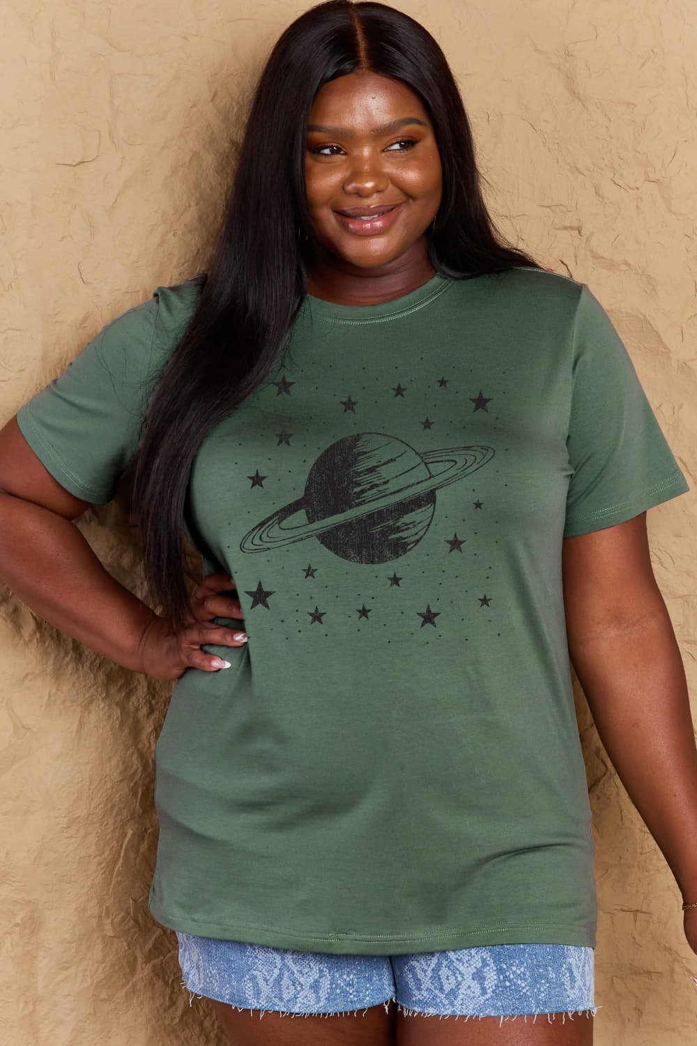 Full Size Planet Graphic Cotton T-Shirt - T-Shirts - Shirts & Tops - 26 - 2024