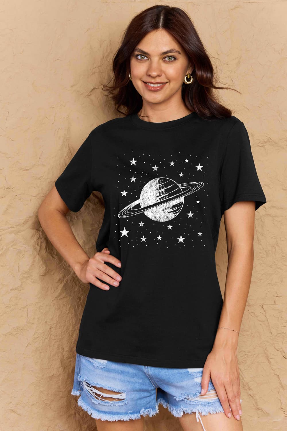 Full Size Planet Graphic Cotton T-Shirt - T-Shirts - Shirts & Tops - 10 - 2024