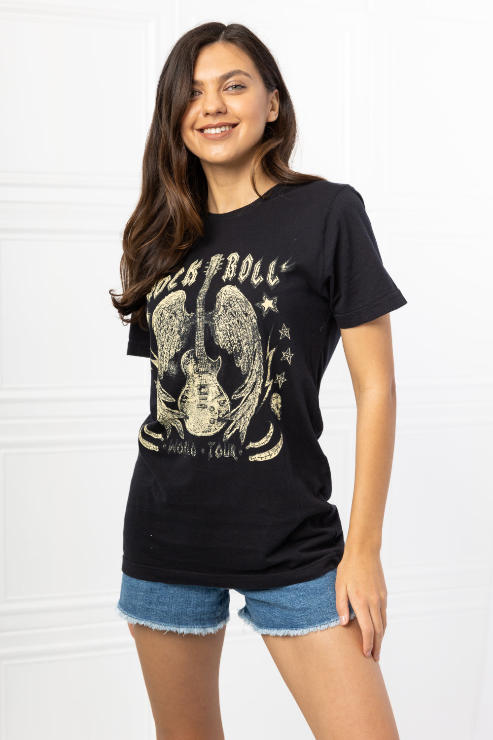 Full Size Rock & Roll Graphic Tee - T-Shirts - Shirts & Tops - 3 - 2024