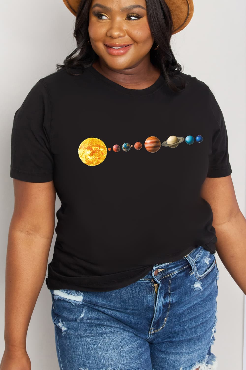 Full Size Solar System Graphic Cotton Tee - T-Shirts - Shirts & Tops - 3 - 2024