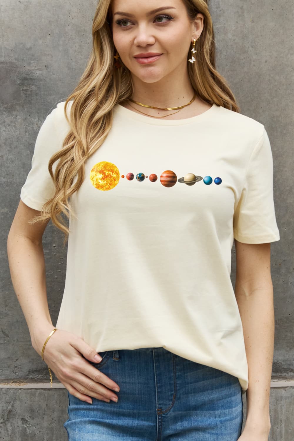 Full Size Solar System Graphic Cotton Tee - T-Shirts - Shirts & Tops - 10 - 2024