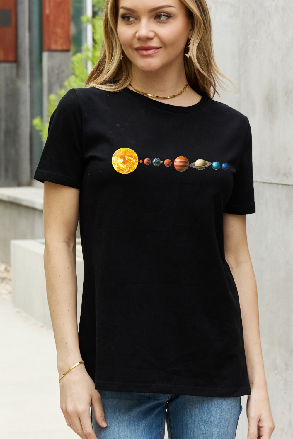 Full Size Solar System Graphic Cotton Tee - T-Shirts - Shirts & Tops - 4 - 2024