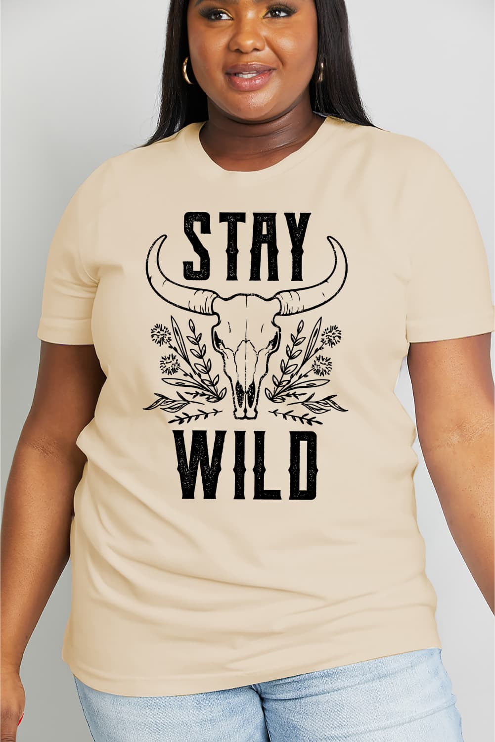 Full Size STAY WILD Graphic Cotton Tee - T-Shirts - Shirts & Tops - 5 - 2024