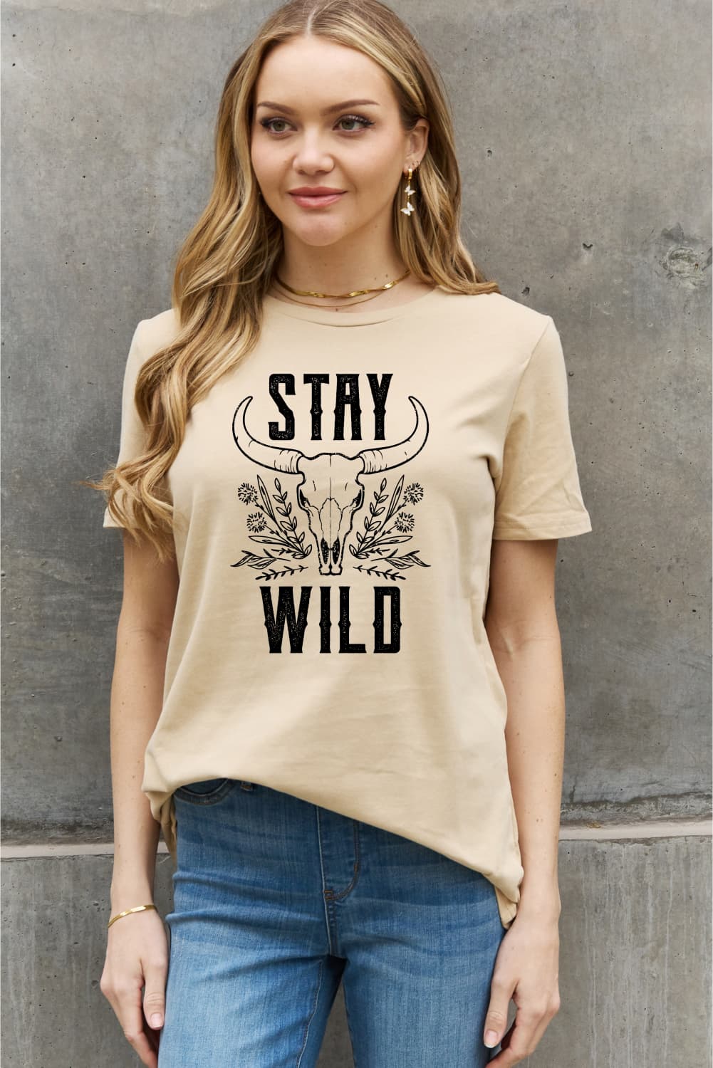 Full Size STAY WILD Graphic Cotton Tee - T-Shirts - Shirts & Tops - 3 - 2024