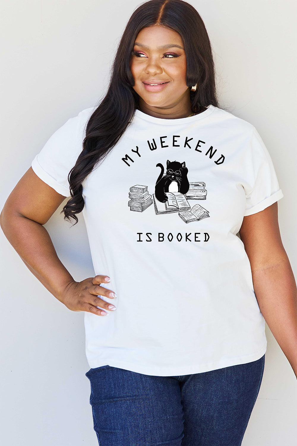 Full Size MY WEEKEND IS BOOKED Graphic T-Shirt - T-Shirts - Shirts & Tops - 14 - 2024