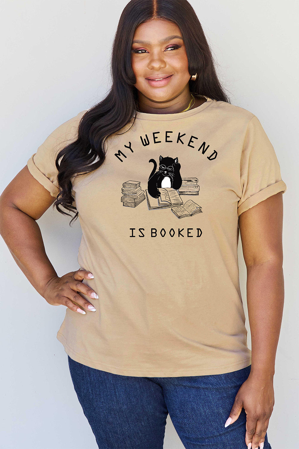 Full Size MY WEEKEND IS BOOKED Graphic T-Shirt - T-Shirts - Shirts & Tops - 10 - 2024