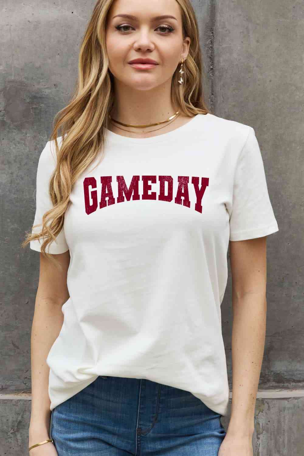 GAMEDAY Graphic Cotton Tee - Bleach / S - T-Shirts - Shirts & Tops - 7 - 2024