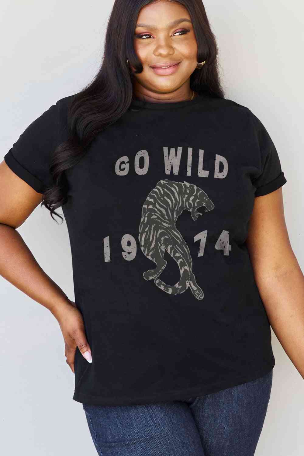 GO WILD 1974 Graphic Cotton Tee - T-Shirts - Shirts & Tops - 4 - 2024