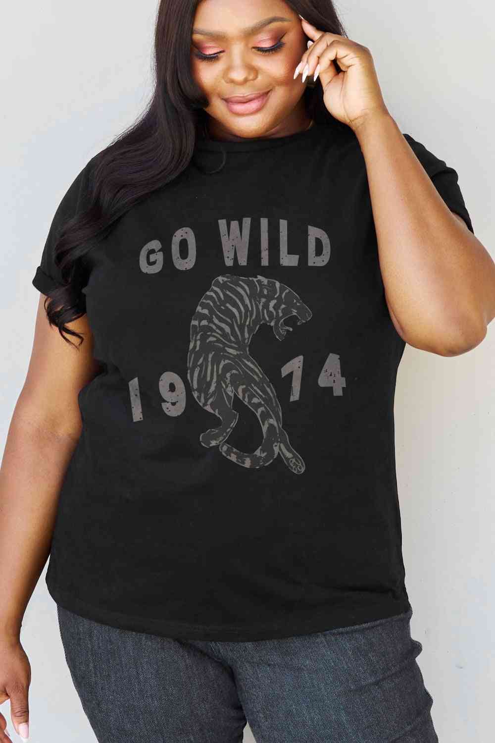 GO WILD 1974 Graphic Cotton Tee - T-Shirts - Shirts & Tops - 5 - 2024