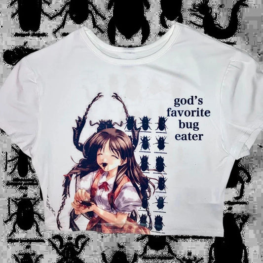 ’God’s Favorite Bug Eater’ Short Sleeve - White / XL - T-Shirts - Shirts & Tops - 1 - 2024