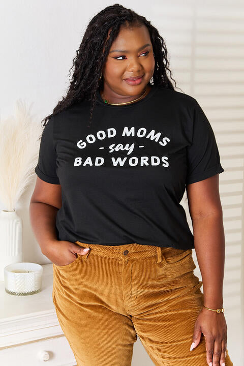 GOOD MOMS SAY BAD WORDS Graphic Tee - Black / S - T-Shirts - Shirts & Tops - 1 - 2024