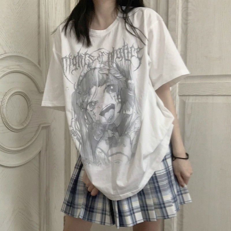 Gothic Anime Print T - T-Shirts - Shirts & Tops - 1 - 2024