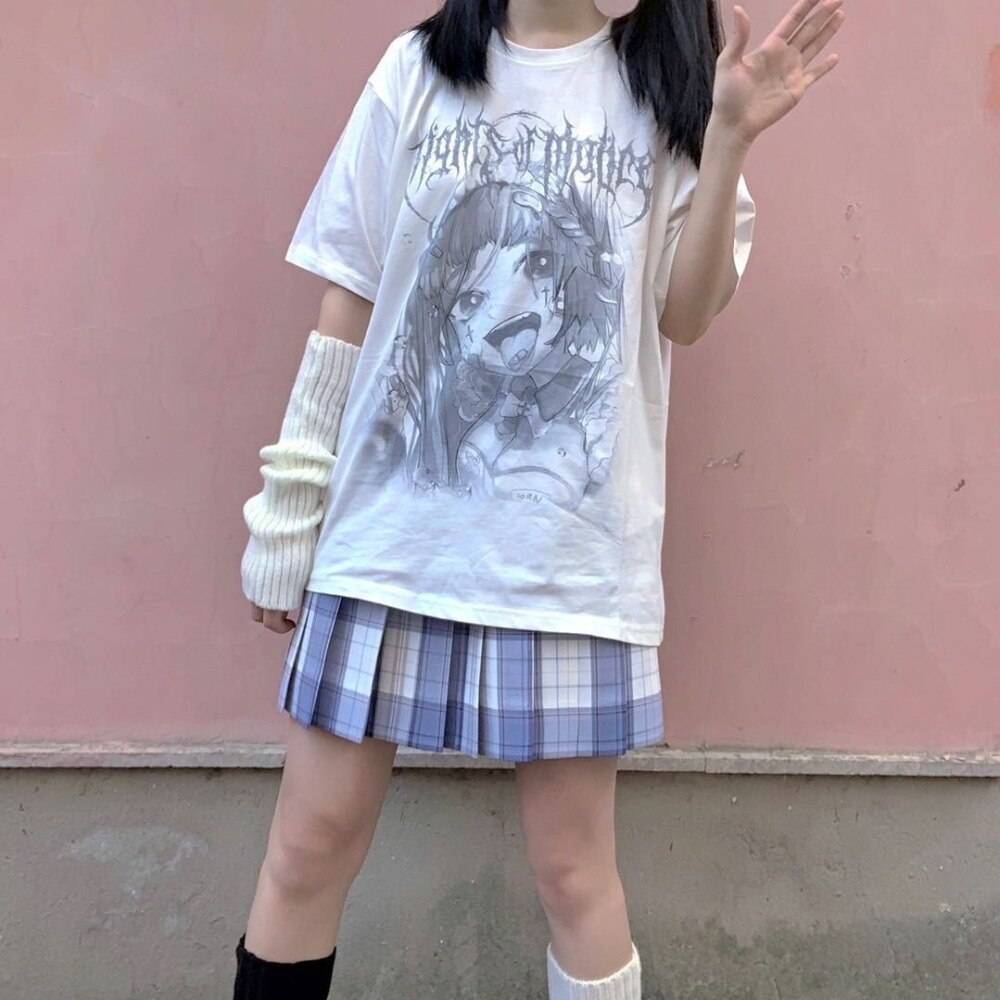 Gothic Anime Print T - T-Shirts - Shirts & Tops - 7 - 2024
